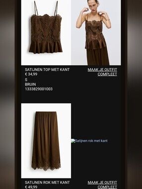 H&M Satin Set